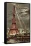 Embrasement de la Tour Eiffel pendant l'Exposition Universelle de 1889-Georges Garen-Framed Stretched Canvas