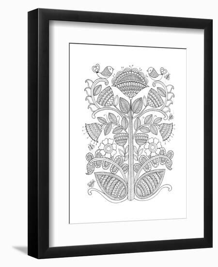 Embriodery Pattern 1-Neeti Goswami-Framed Art Print