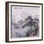 Embroidered and Painted Chinese Landscape 20th Century-null-Framed Giclee Print