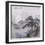 Embroidered and Painted Chinese Landscape 20th Century-null-Framed Giclee Print