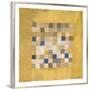 Embroidered Silk, Checkered on Gold-Oriental School -Framed Premium Giclee Print