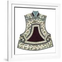 Embroidered Silk, Floral Tabbard, Front-Oriental School -Framed Premium Giclee Print