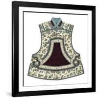 Embroidered Silk, Floral Tabbard, Front-Oriental School -Framed Premium Giclee Print