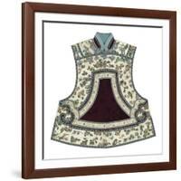 Embroidered Silk, Floral Tabbard, Front-Oriental School -Framed Premium Giclee Print