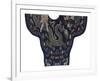 Embroidered Silk Robe with Blue Dragons-Oriental School -Framed Premium Giclee Print