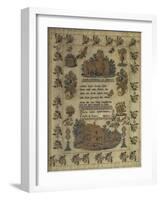 Embroidered with Cross-Stitch on Linen Depicting a Prayer to Christ-null-Framed Giclee Print