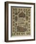 Embroidered with Cross-Stitch on Linen Depicting a Prayer to Christ-null-Framed Giclee Print