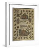 Embroidered with Cross-Stitch on Linen Depicting a Prayer to Christ-null-Framed Giclee Print