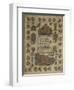 Embroidered with Cross-Stitch on Linen Depicting a Prayer to Christ-null-Framed Giclee Print