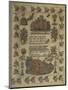 Embroidered with Cross-Stitch on Linen Depicting a Prayer to Christ-null-Mounted Giclee Print