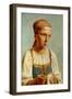 Embroidery Country Girl, 1843-Alexei Gavrilovich Venetsianov-Framed Giclee Print