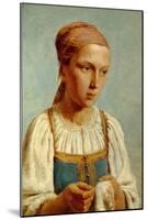 Embroidery Country Girl, 1843-Alexei Gavrilovich Venetsianov-Mounted Giclee Print