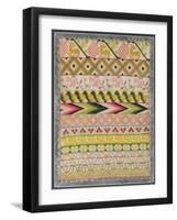 Embroidery Sampler-Mexican School-Framed Giclee Print