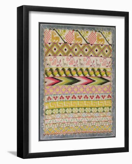 Embroidery Sampler-Mexican School-Framed Giclee Print