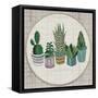 Embroidery Succulents, Cactus and Pots. Cactus Wall Art Embroidery Home Decor Cacti Succulents.-ImHope-Framed Stretched Canvas