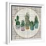 Embroidery Succulents, Cactus and Pots. Cactus Wall Art Embroidery Home Decor Cacti Succulents.-ImHope-Framed Art Print