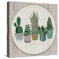 Embroidery Succulents, Cactus and Pots. Cactus Wall Art Embroidery Home Decor Cacti Succulents.-ImHope-Stretched Canvas