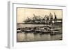 Emden, Blick Zum Neuen Hafen, Kräne, Schiffe-null-Framed Giclee Print