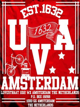 Amsterdam University City Man T Shirt Vector Graphic Design