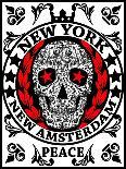 Skull New York Fun Man T Shirt Graphic Design-emeget-Art Print