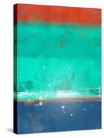 Emerald and Blue Abstract Study-Emma Moore-Stretched Canvas