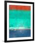 Emerald and Blue Abstract Study-Emma Moore-Framed Art Print