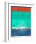 Emerald and Blue Abstract Study-Emma Moore-Framed Art Print