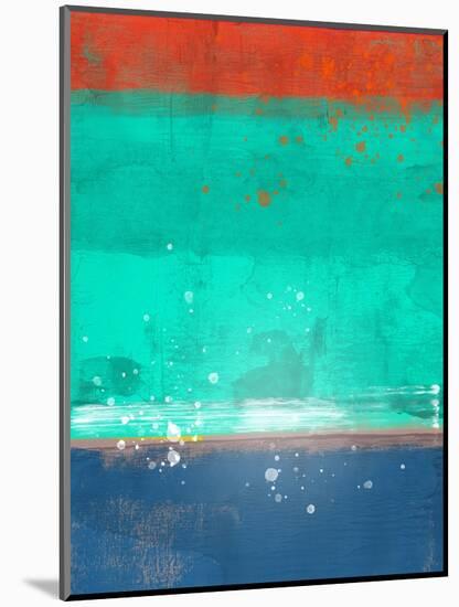 Emerald and Blue Abstract Study-Emma Moore-Mounted Art Print