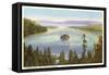 Emerald Bay, Lake Tahoe, California-null-Framed Stretched Canvas