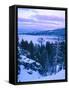 Emerald Bay State Park in Winter at Dusk, Lake Tahoe, California, USA-Scott T^ Smith-Framed Stretched Canvas