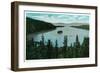 Emerald Bay View on Lake Tahoe - Lake Tahoe, CA-Lantern Press-Framed Art Print