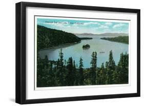 Emerald Bay View on Lake Tahoe - Lake Tahoe, CA-Lantern Press-Framed Art Print