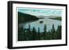 Emerald Bay View on Lake Tahoe - Lake Tahoe, CA-Lantern Press-Framed Art Print