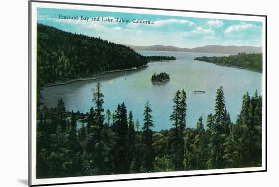 Emerald Bay View on Lake Tahoe - Lake Tahoe, CA-Lantern Press-Mounted Art Print