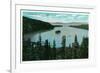 Emerald Bay View on Lake Tahoe - Lake Tahoe, CA-Lantern Press-Framed Art Print