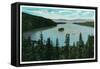 Emerald Bay View on Lake Tahoe - Lake Tahoe, CA-Lantern Press-Framed Stretched Canvas