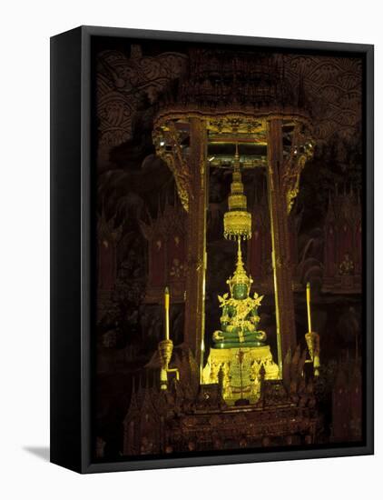 Emerald Buddha at the Grand Palace, Bangkok, Thailand-Claudia Adams-Framed Stretched Canvas