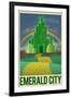 Emerald City Retro Travel-null-Framed Art Print