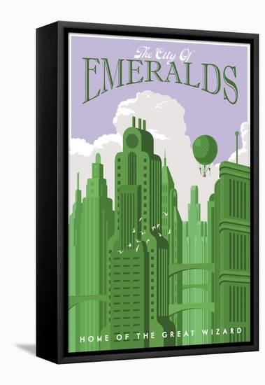 Emerald City Travel-Steve Thomas-Framed Stretched Canvas