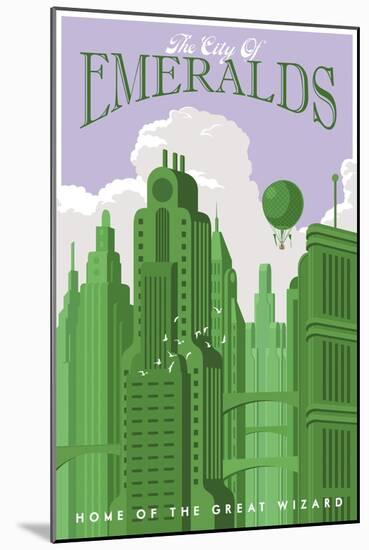 Emerald City Travel-Steve Thomas-Mounted Giclee Print