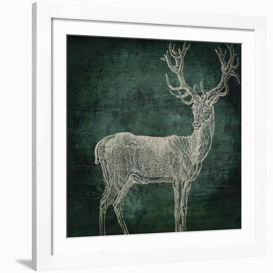 Emerald Deer-null-Framed Giclee Print