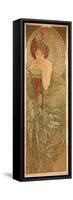 Emerald (From the Series the Gem)-Alphonse Mucha-Framed Stretched Canvas