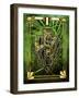 Emerald Green Chevron-Art Deco Designs-Framed Giclee Print