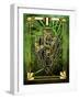 Emerald Green Chevron-Art Deco Designs-Framed Giclee Print