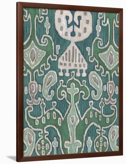 Emerald Ikat I-Chariklia Zarris-Framed Art Print