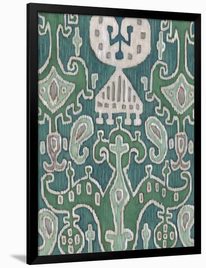 Emerald Ikat I-Chariklia Zarris-Framed Art Print