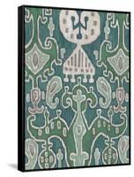 Emerald Ikat I-Chariklia Zarris-Framed Stretched Canvas