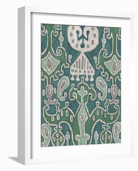 Emerald Ikat I-Chariklia Zarris-Framed Art Print