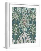 Emerald Ikat II-Chariklia Zarris-Framed Art Print