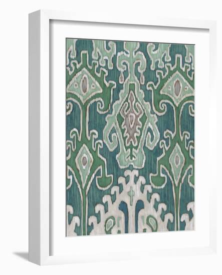 Emerald Ikat II-Chariklia Zarris-Framed Art Print